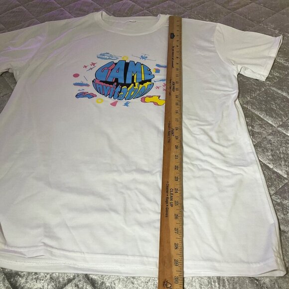 Game Invitation Graphic T-Shirt & Shorts Set - Size xL swim trunks new - Picture 2 of 11